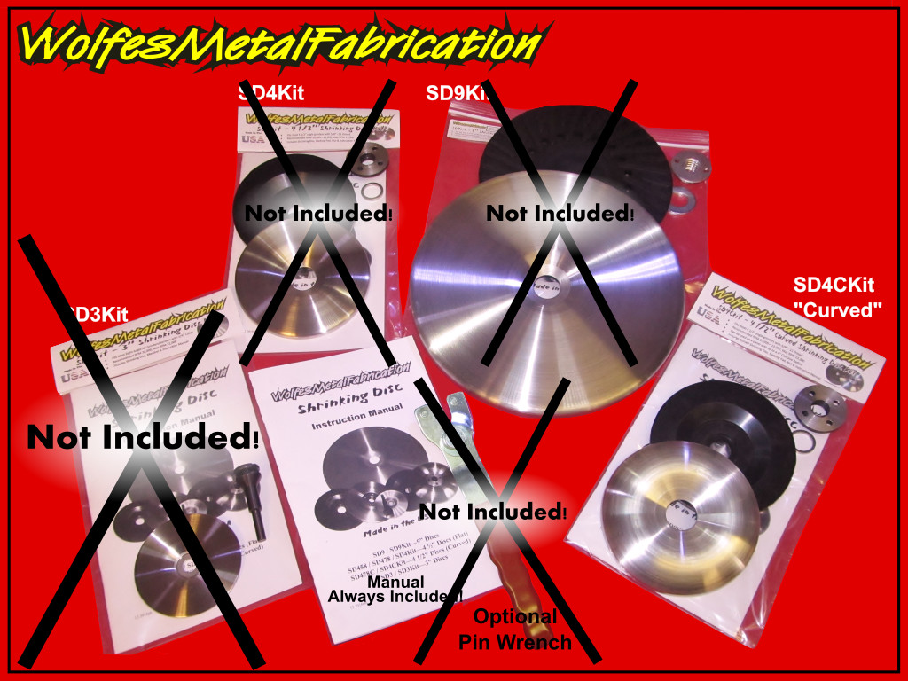 The Original "Easy Shrink"™ Shrinking Disc Kits! 3", 4.5" & 9", ALL KIT OPTIONS