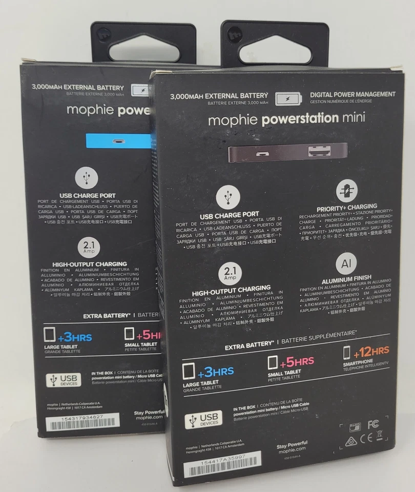 Cargador portátil Mophie Powerstation 3000 mAh para la mayoría de los dispositivos habilitados para USB Foto 2 de 4