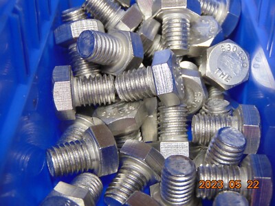 (LOT OF 10) 1/2-13 x 5/8'' Hex Head Bolts Stainless Steel 1/2'' x 5/8 CAP SCREW