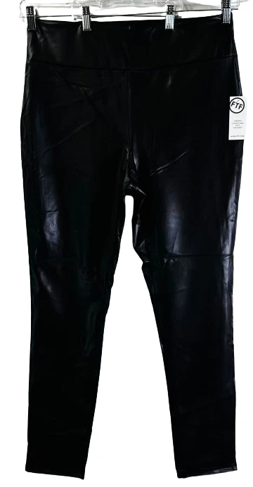 Fashion To Figure Women's Plus Size Amalia Faux Leather Leggings Black Size 2 - Image 3 of 4