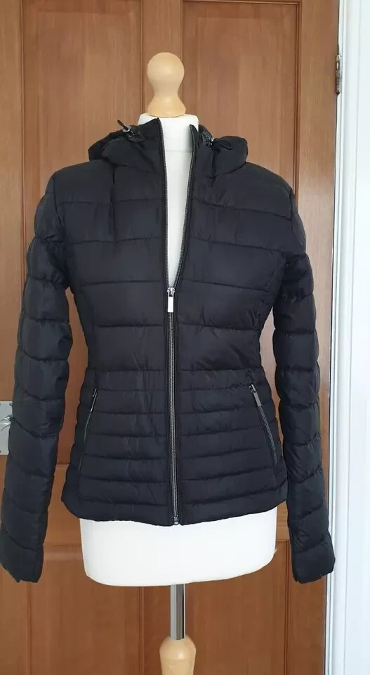 ZARA BLACK SORONA WATER REPELLENT LIGHT WEIGHTJACKET COAT BNWT SIZE XS