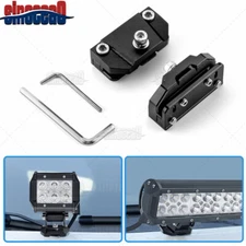 Black Universal Car A-Pillar Hood LED Light Bar Pod Mount Bracket Clamp Holder