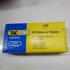 Image of TACWISE 97 SERIES NARROW CROWN 1 Box STAPLES 15 mm 5/8 Galvanised 5000