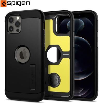   Schutzhülle Handyhülle Case Spigen Tough Armor iPhone 12 / 12 Pro schwarz