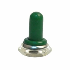 TOGGLE SWITCH WATERPROOF GREEN RUBBER BOOT GUARD OR COVER WITH HEX NUT 
