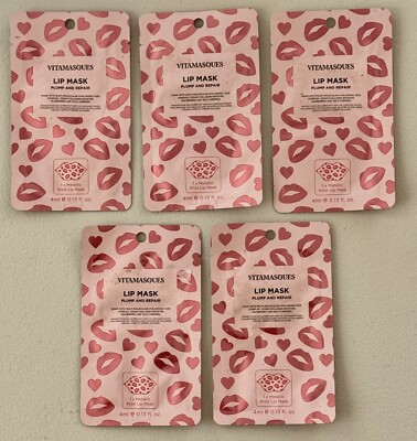 Lot of 5 - Hydrating Plump & Repair Lip Mask | Collagen, Hyaluronic Acid, Vegan
