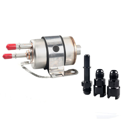 LS Conversion Fuel Line Fitting Kit With Filter/Regulator - AN6, 25ft Hose, Black Anodized