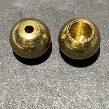 VINTAGE 3/4  INCH SOLID BRASS PULL CHAIN BALL FOR 6 CHAIN