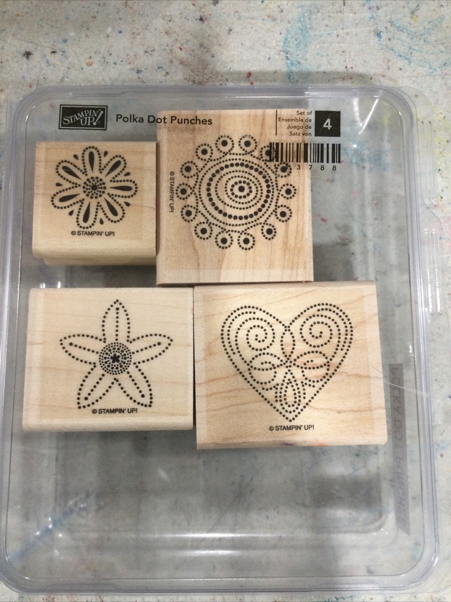 Stampin’up! スタンピンアップ ハート Stampin Up Rubber Stamps Polka Dot Punches Heart Flowers Floral 4