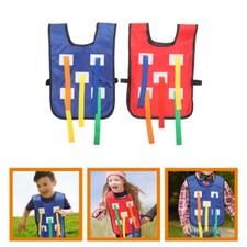 2 Sets High Visibility Vests for Children Kids Kindergarten Teamwork Game Toys