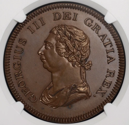 GEORGE III PATTERN COPPER DOLLAR, 1811, NGC PF 64 BN