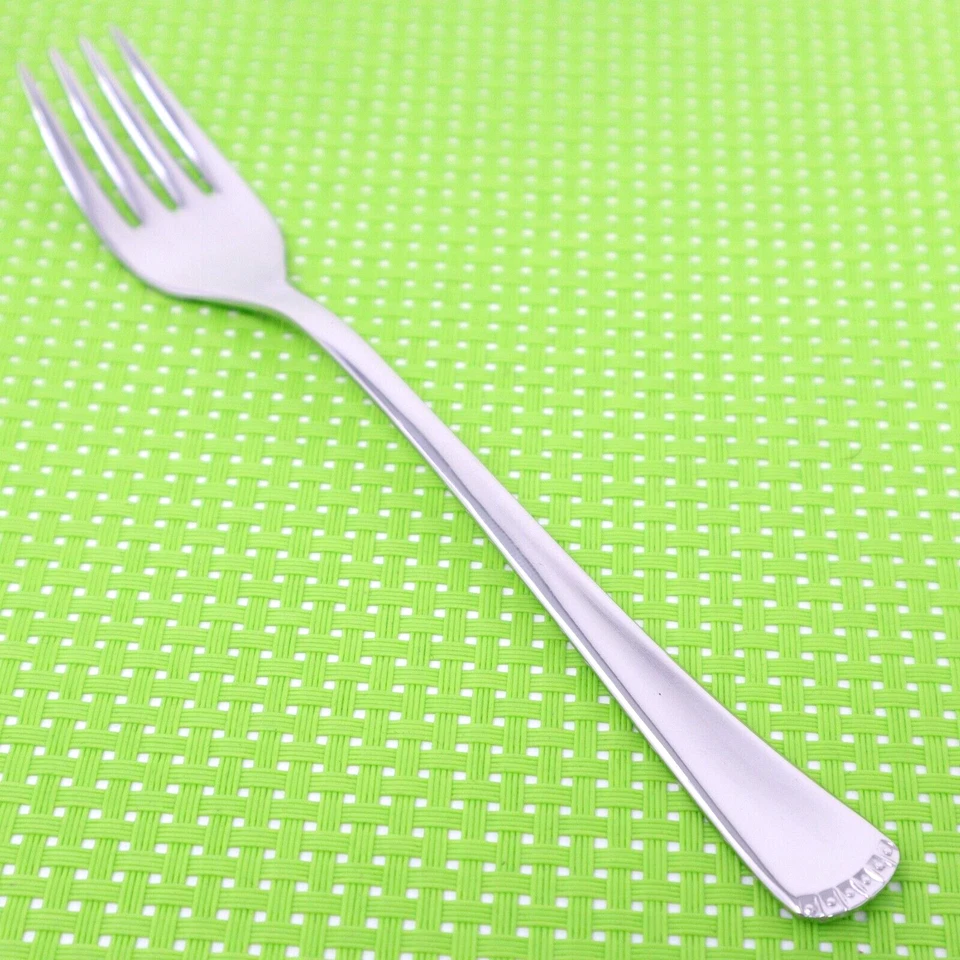 Штамп INOX 18/10 из нержавеющей стали для столовых приборов салата вилка длина 7 дюймов глянцевый лев сзади трудно найти - Изображение 2 из 4