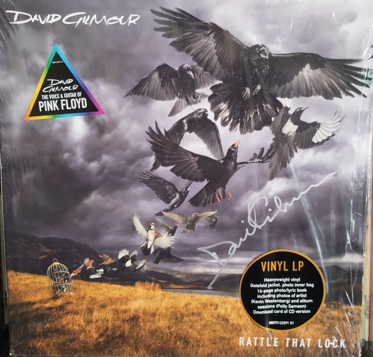 David Gilmour '' Rattle that lock '' LP+Tour Book both