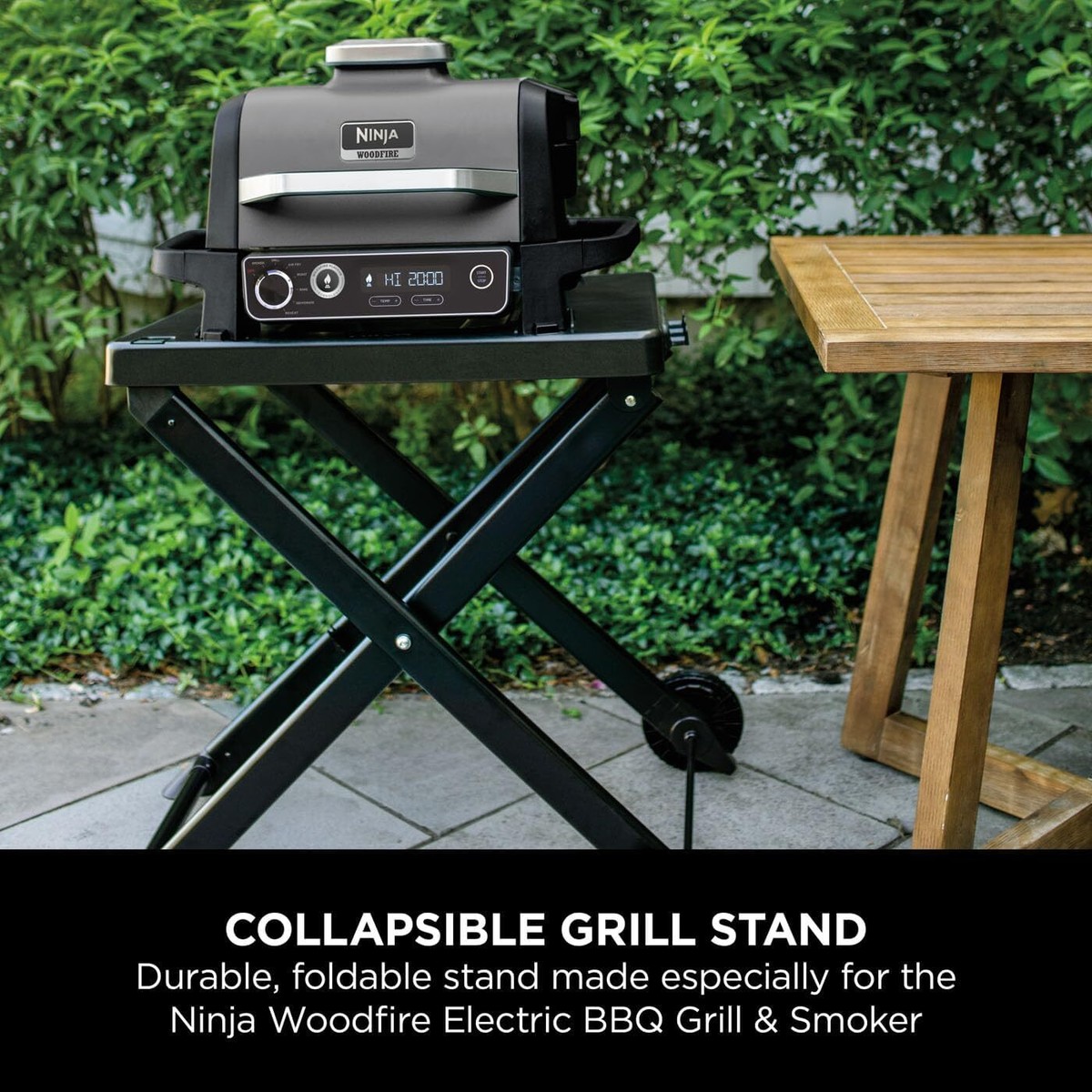 Chariot Barbecue Extérieur Pliable Pour Ninja, Traeger, Pit Boss, Blackstone