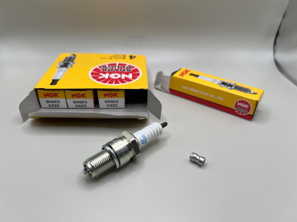 1セット、1セット New NGK 4 Pack of BR8ES Spark Plug Plugs with Removable Tip