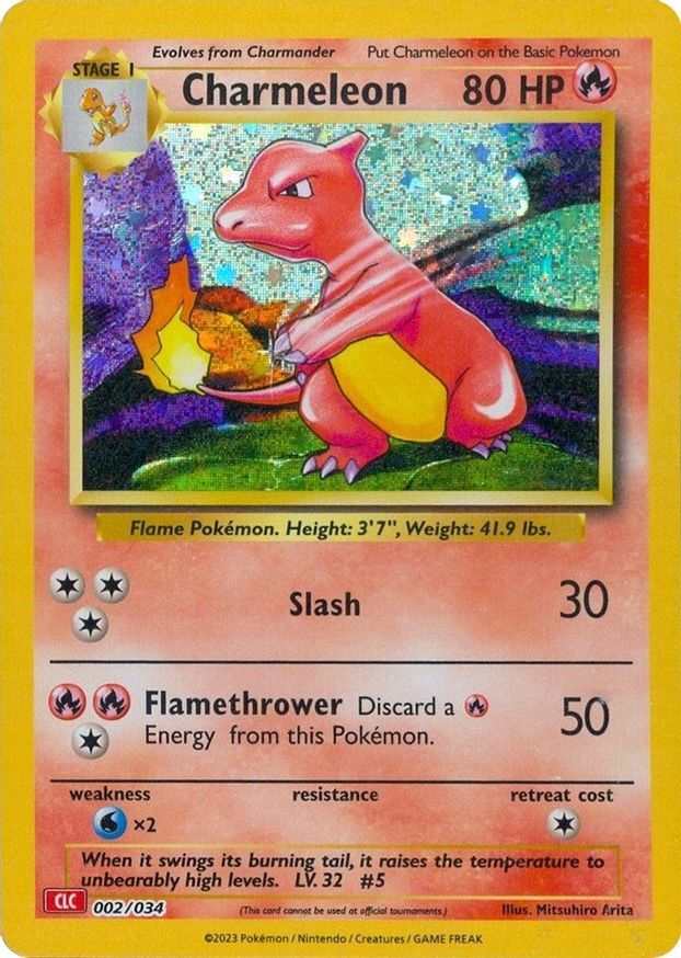 Pokemon Charmeleon (2/102) Trading Card Game Classic NM HOLO