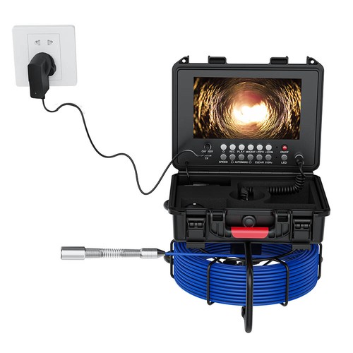 9" Screen DVR 16G 40M Counter Sewer Drain Pipe Inspection Camera 23MM Endoscope - Picture 10 of 11
