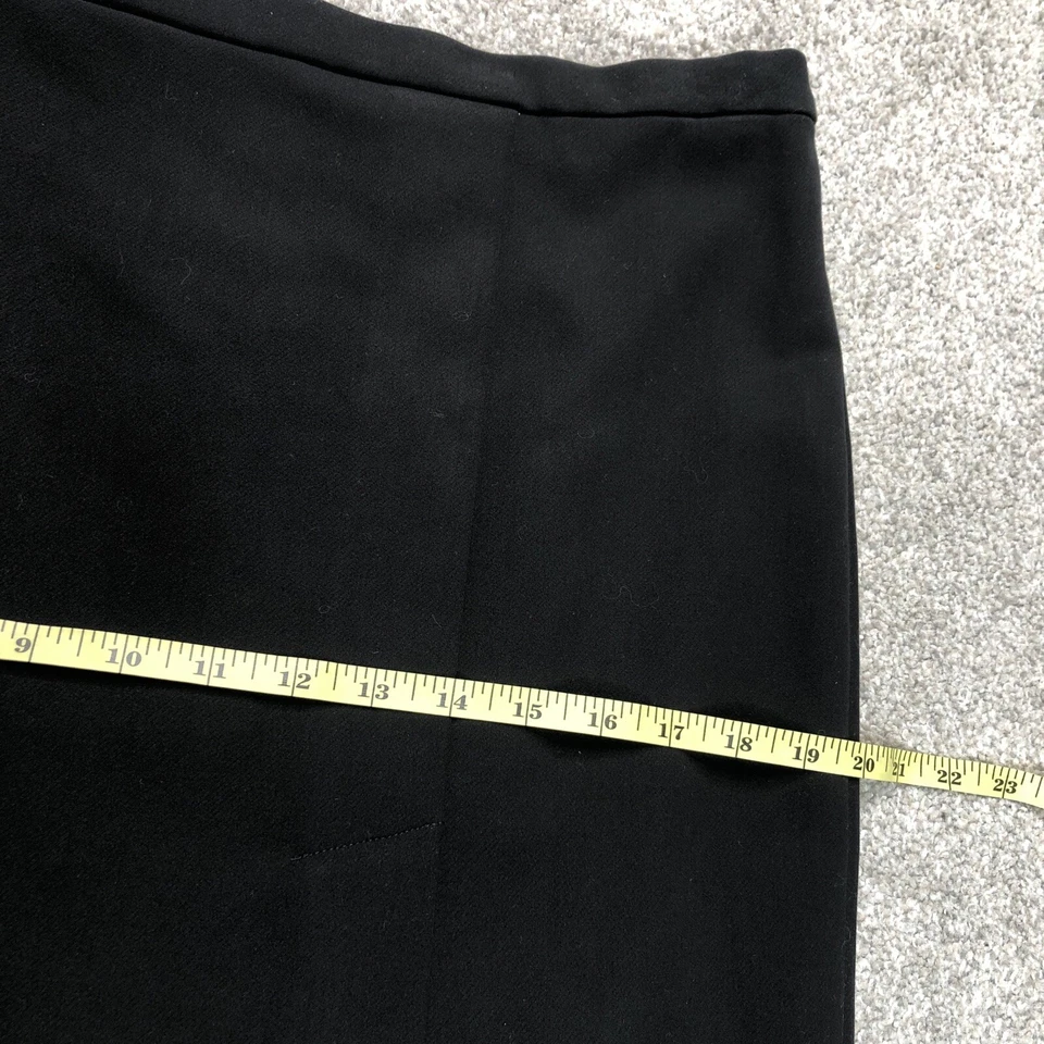 Falda Lápiz Halston Heritage Color Negro Hasta la Rodilla Pliegue Frontal Talla 12 NUEVA Foto 3 de 4