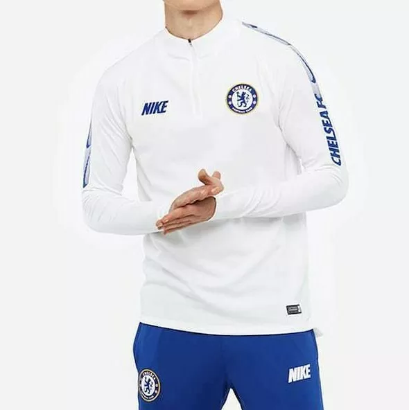 Absorberen Geniet Experiment New Nike Chelsea FC 18/19 Dry Squad Soccer Training Jersey Top Sz S-L  White-Blue | eBay