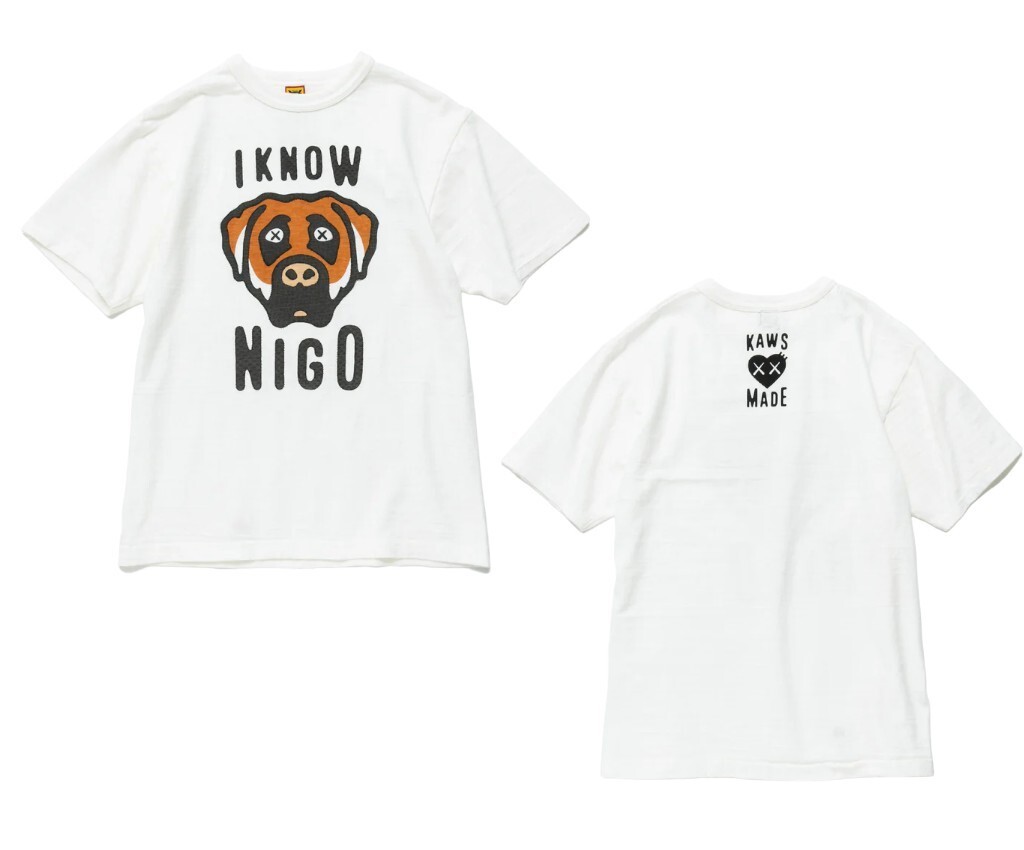 HUMAN MADE I KNOW NIGO KAWS T-SHIRT White HM-429 S-XXL Victor 