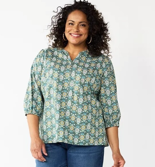 Croft&amp;Barrow トップス Women's Croft & Barrow® Casual Split Neck Top