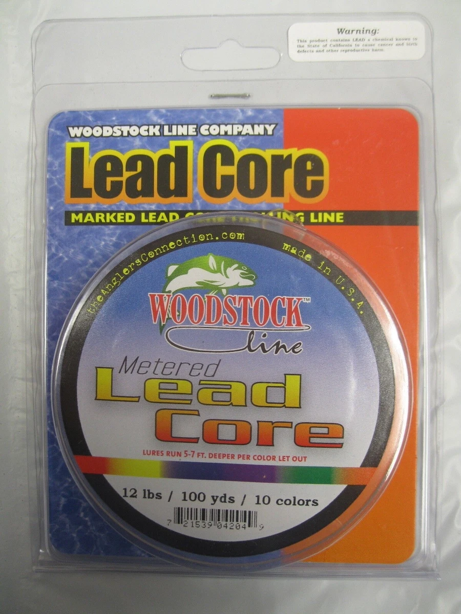 WOODSTOCK LINE METERED LEAD CORE FISHING LINE 12# TEST 100 YARDS