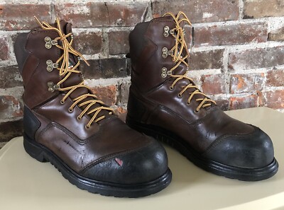 Red Wing Made in USA Non-Metallic Safety Toe Leather WP Boots 3524 Size 11.5D