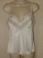 Women's Vintage Vassarette White Camisole Made in USA Size 36