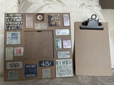 Tim Holtz Idea-ology Scrapbook Artful Fragment Frame  Mini Clipboard  Retired