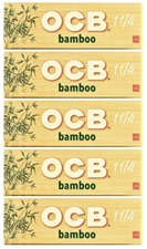 5x OCB 1 1/4 Rolling Paper  Bamboo Papers 5Pks Free USA SHIPPING