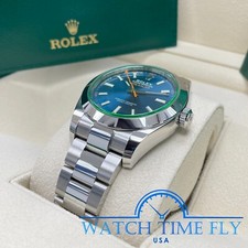 Rolex 116400GV Milgauss 40mm Stainless Steel Watch Blue Dial With Green Crystal 7
