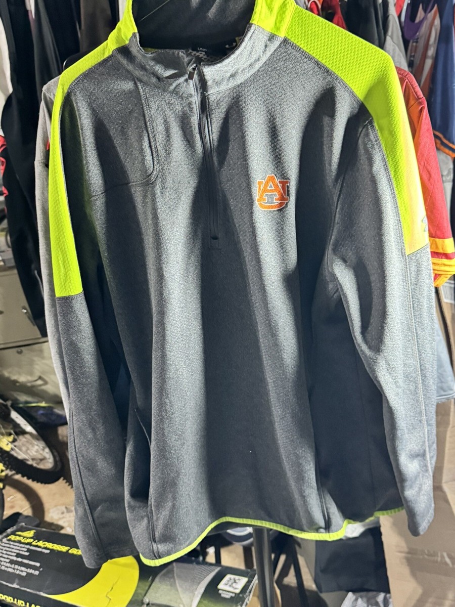 University Of Auburn War Eagles Mens XL Gray Pullover Quarter Zip Sweatshirt