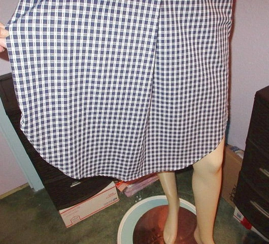 90 年代复古 Eileen West 格子睡衣 S 码刺绣棉乡村小屋 — 第 4/4 张图片