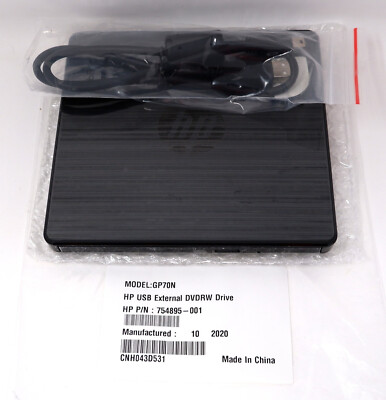 HP HEWLETT PACKARD GP70N USB EXTERNAL DVDRW DRIVE 754895-001 864979-001 - NEW!