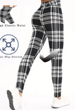 High stretch plaid leggings. size 12/14. BNIP
