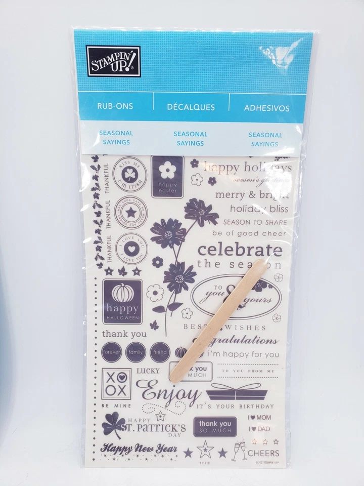 Lote de 10 frotaciones para estampar: Toma nota, Old Saint Nick, Love Birds, anclado Foto 3 de 4