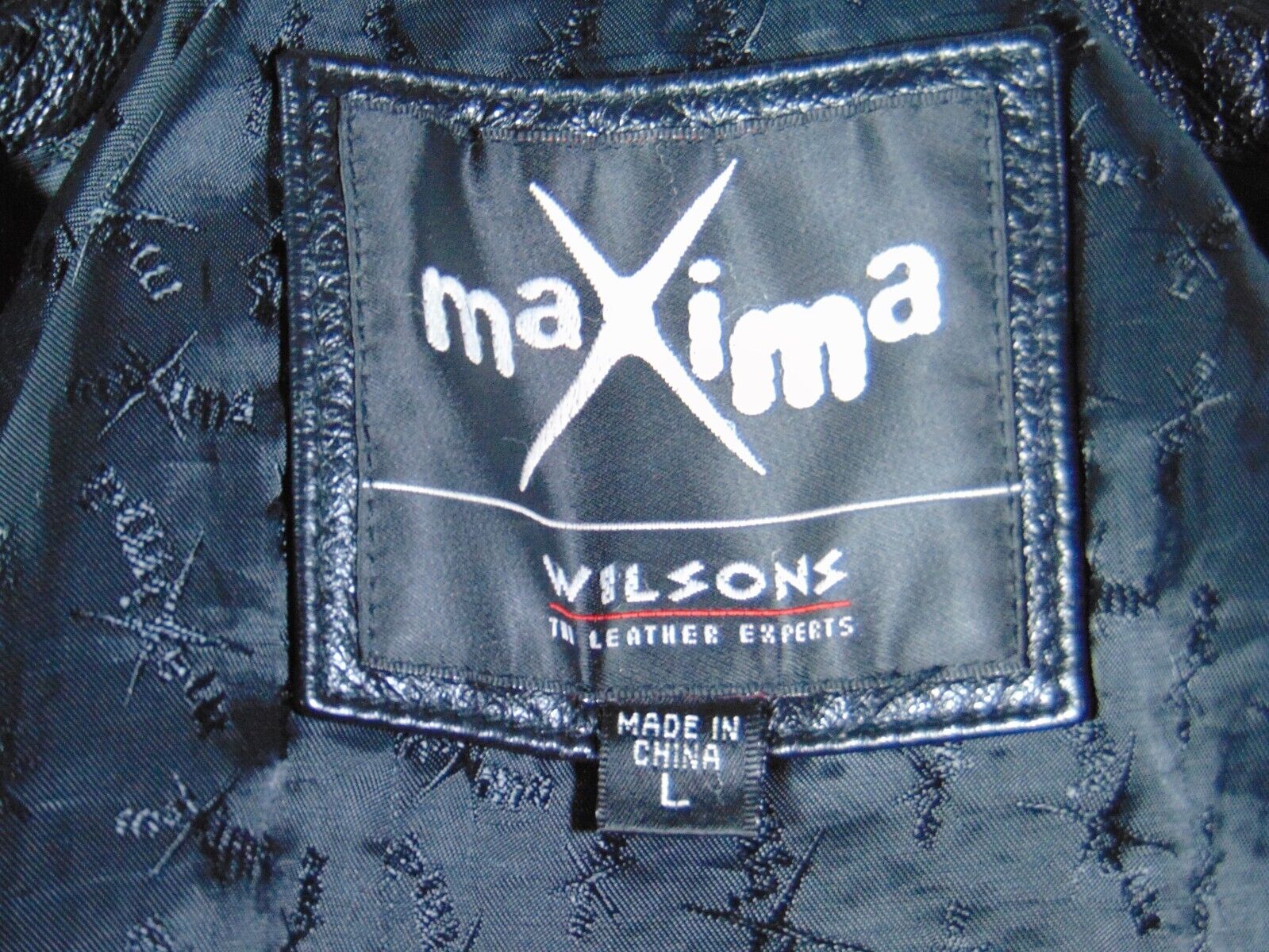 Wilsons Maxima Men's Leather Jacket Coat Size L - image 4