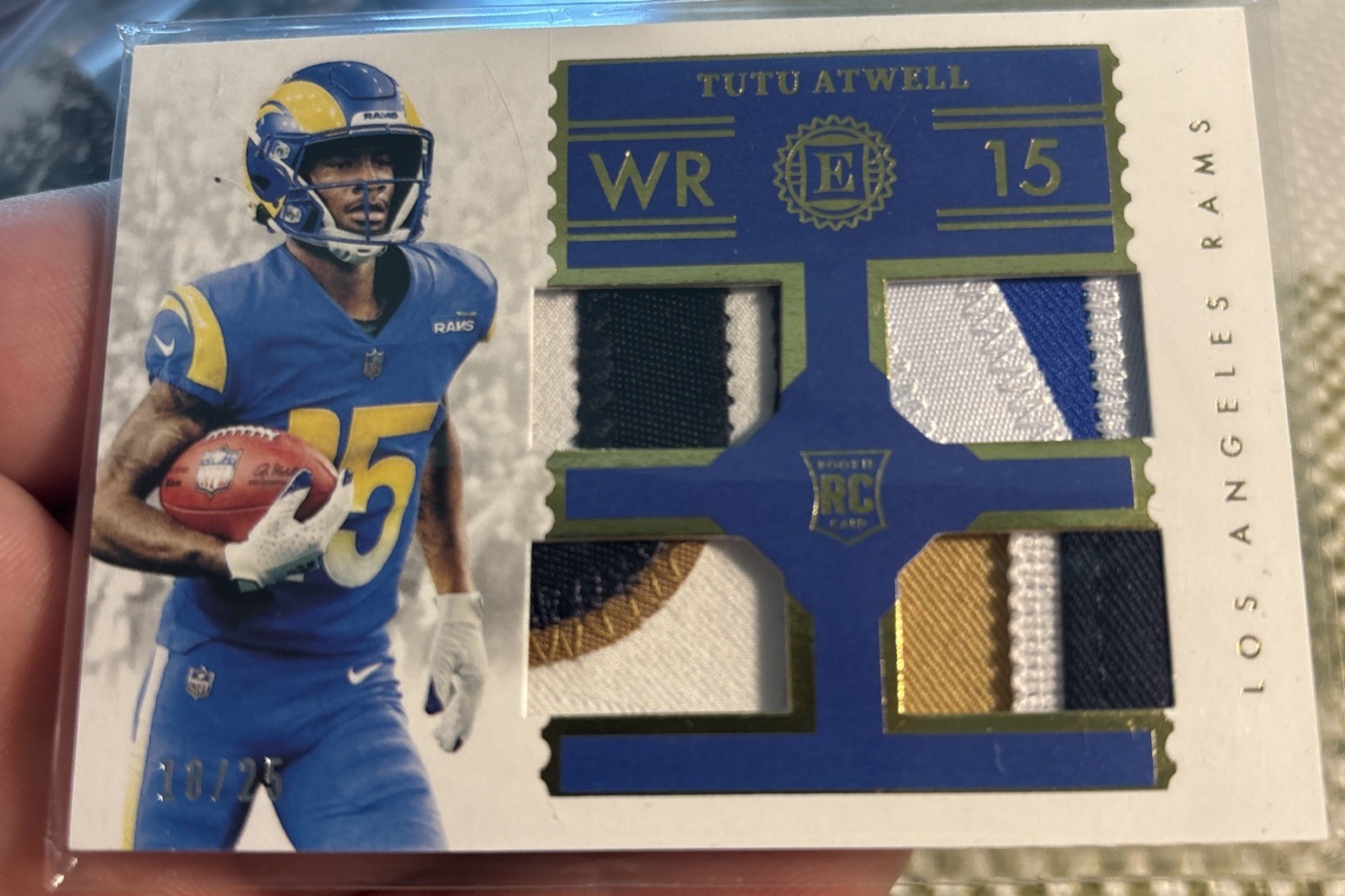 Tutu Atwell Panini Encased Rookie Quad Memorabilia #RTMTA Base