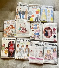 Vintage Lot of 9 Sewing Patterns Simplicity McCalls Childrens Place