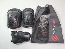 SKATEWIZ Skateboard Pads Knee Elbow Pads Wrist Guards for Skating Size S