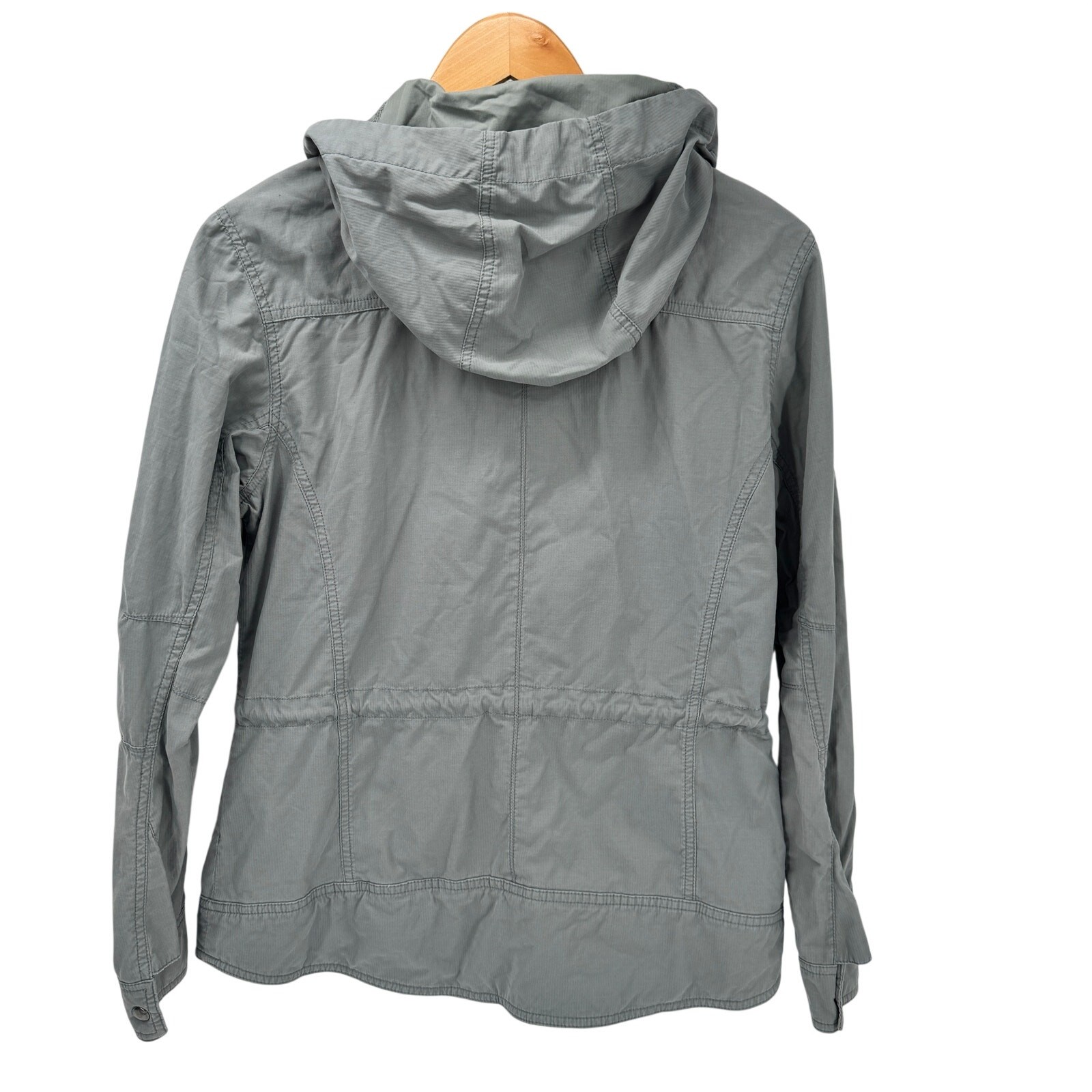 Kuhl Stryka Jacket Womens Medium Hooded Field Full Zip Dusty Sage Green Coastal