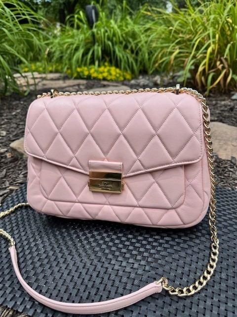 Kate Spade Carey Medium Flap Shoulder Bag Purse Quilted 