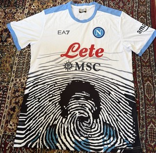 EA7 SSC Napoli Maradona Game Special Edition Football Shirt 2021 2022 Large