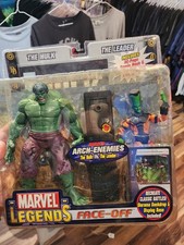 Marvel Legends Face-Off Hulk vs The Leader Boxed Figure Set w Base Backdrop