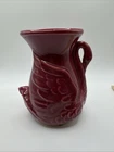 Beautiful Vintage Shawnee Pottery 6" Burgundy Graceful Swan Vase~ USA 806
