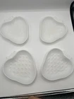Vintage Set Of 4 Hazel Atlas White Milk Glass Strawberry Plate