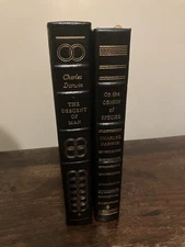 Easton Press Books On the Origin of the Species & Descent of Man Charles Darwin