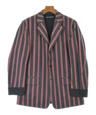 ISSEY MIYAKE Casual Jackets BlackxRed Stripe Pattern 1 Approx. S 2200666189059
