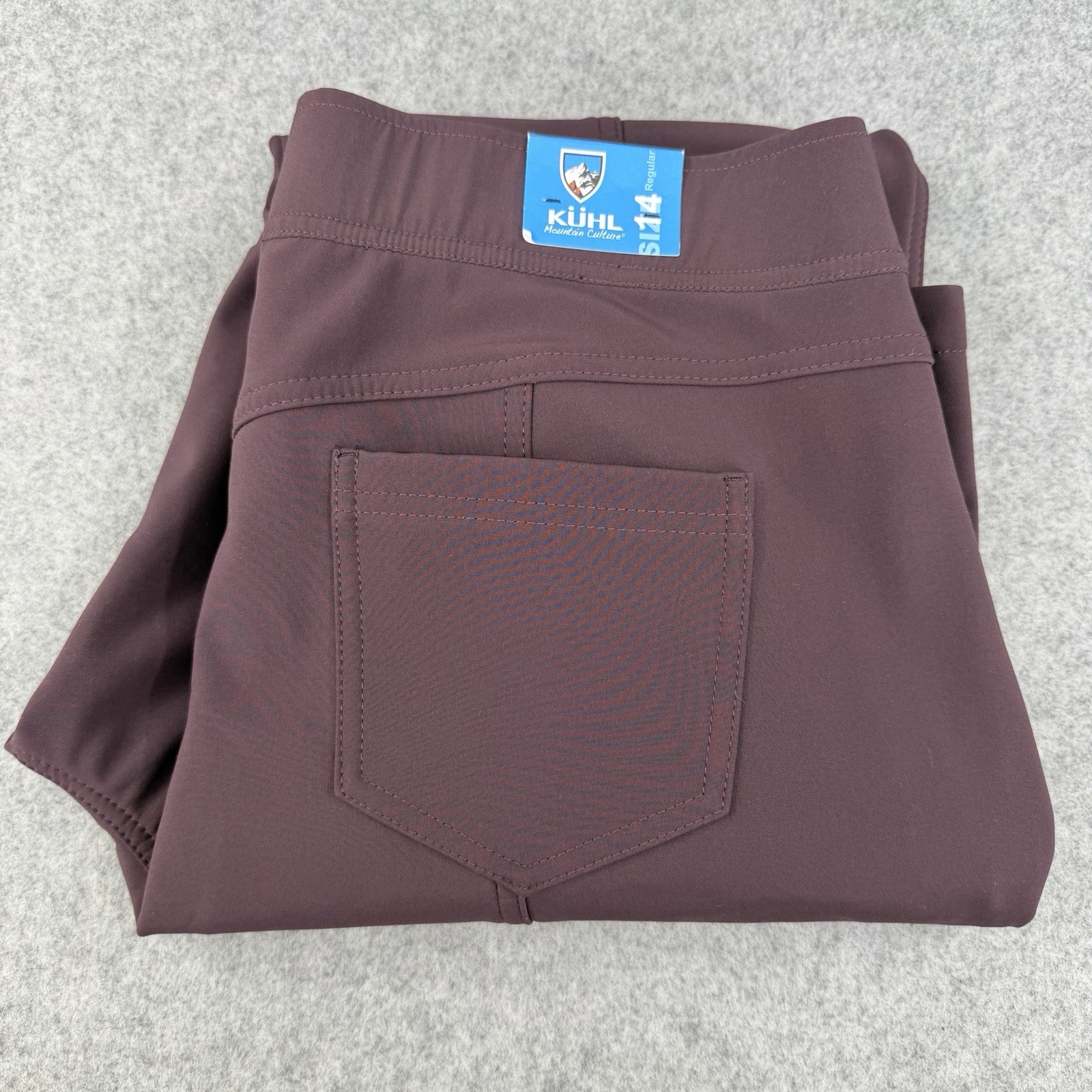 New Kuhl Pants Women's 14R Maroon Frost Softshell Fleece Lined Stretch Hiking