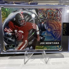 Wild Card 2026 Joe Montana QB1 On The Clock 1/1 Football Card OCW-RB-JM